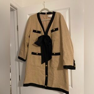 Tuckernuck Coco Tan and Black Tweed Dress